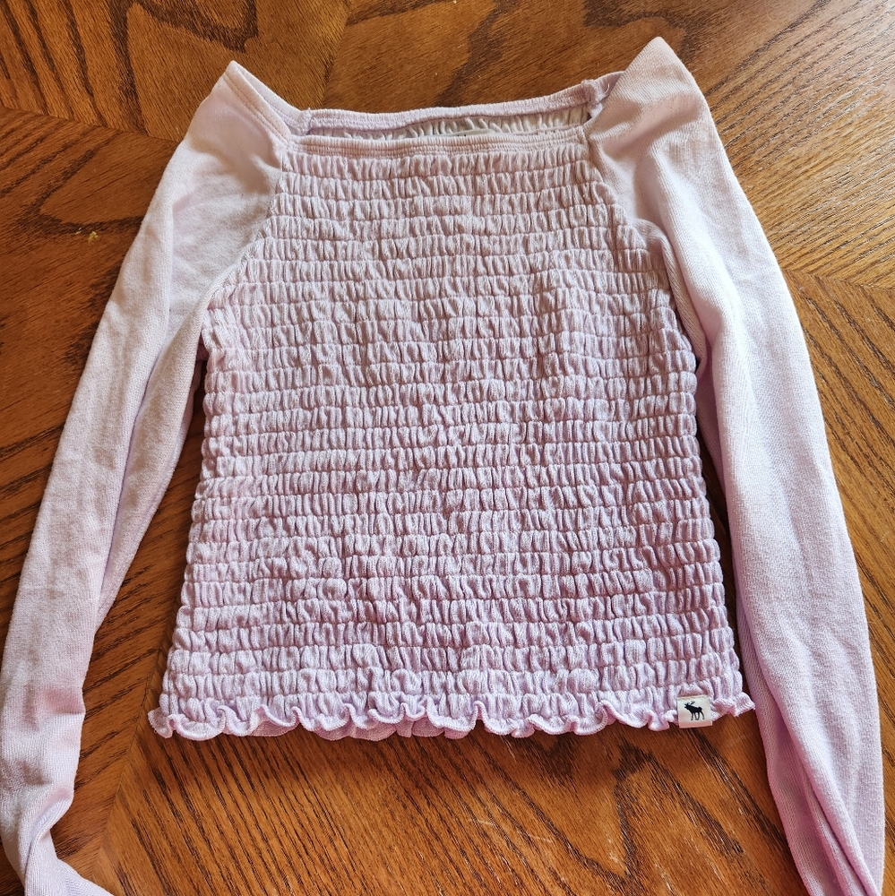 Abercrombie Kids light purple long sleeve girls size 9/10 shirt